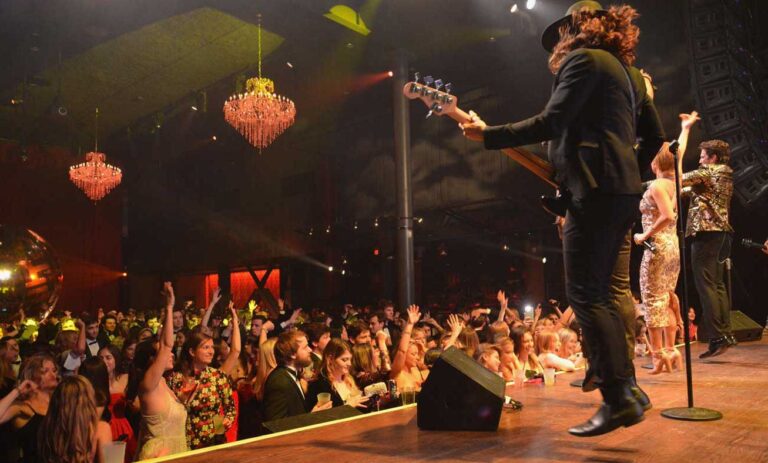 Liquid Blue Party Band Playing to Excited Audience