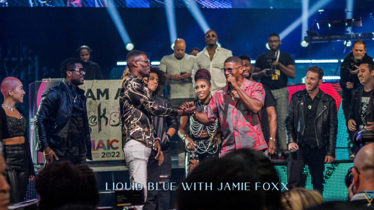 Liquid Blue Cover Band On Stage with Jamie Foxx
